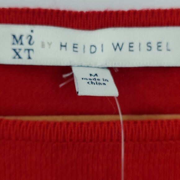 Heidi Weisel lightweight red sweater. Key hole sleeves. NWT size medium. - Picture 4 of 6